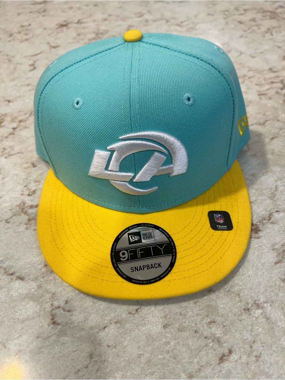 Los Angeles Rams New Era Color Pack 9fifty Snapback Yellow /Mint cap